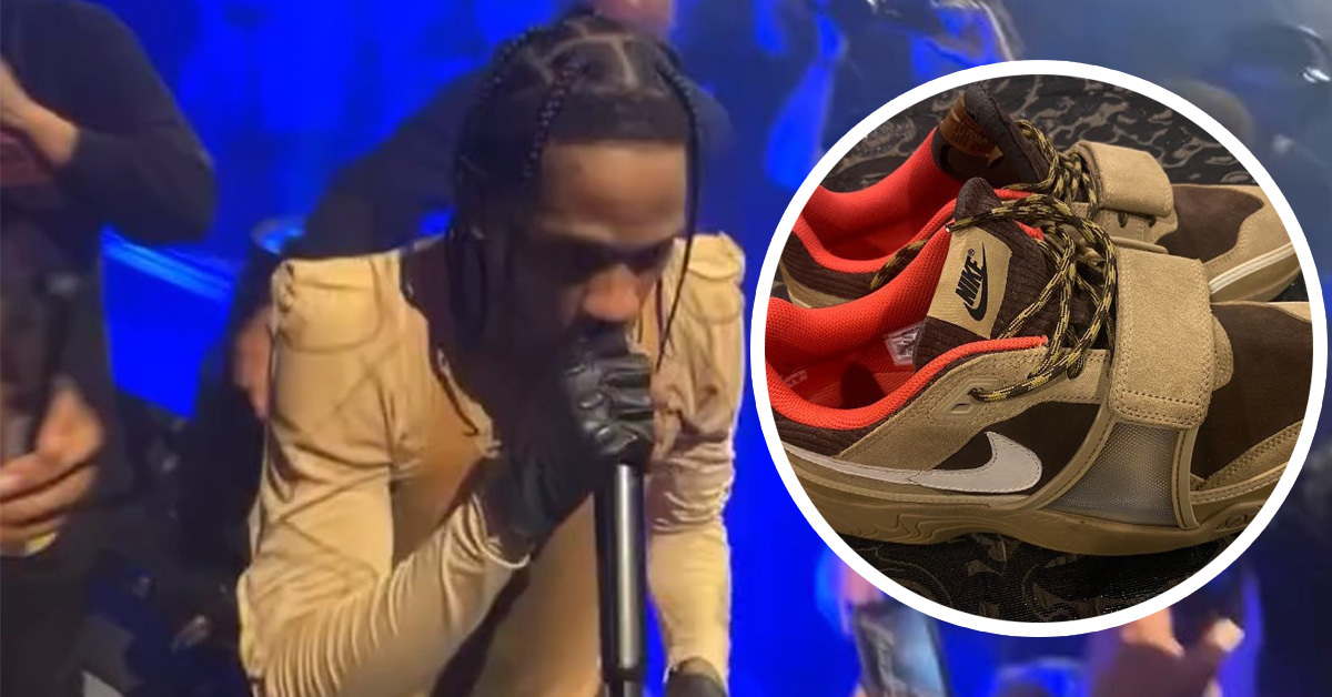 Travis Scott verschenkt getragene Nike Shark-A-Don bei Konzert in Chicago